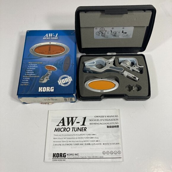 Korg AW-1 Micro String/Wind Instrument Tuner N222 Analog - New Battery - TESTED - Picture 1 of 8